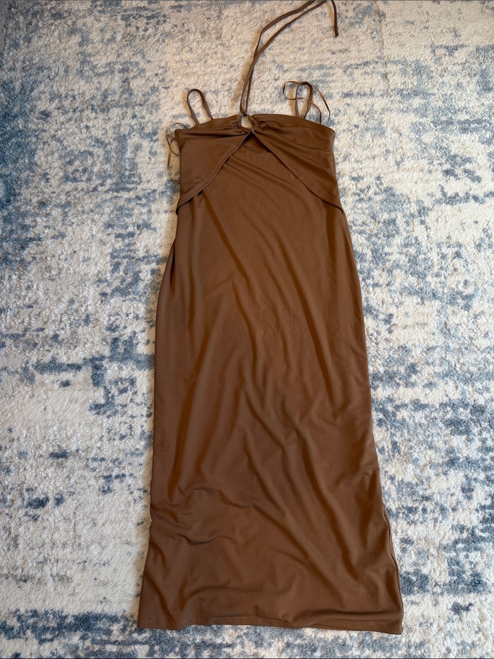 Abercrombie & Fitch Brown Halter Maxi Dress